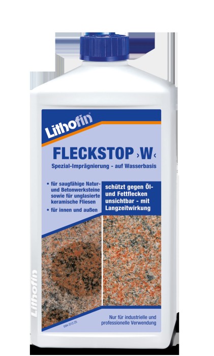 Lithofin Fleckstop W, Macht Wasser und Öl abweisend,1 Liter, 094-11