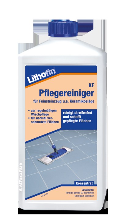 Lithofin KF Pflegereiniger, Wischpflege für Keramikfliesen, 1 Liter, 182-11