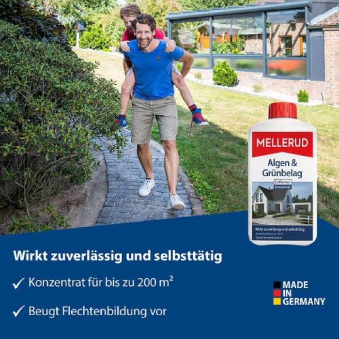 MELLERUD Algen & Grünbelag Entferner Konzentrat, 1 L, 2001000110