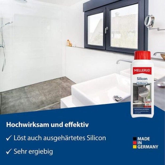 MELLERUD Silicon Entferner - Reinigungsmittel zum Entfernen von Silicon, 250 ml, 2001001773