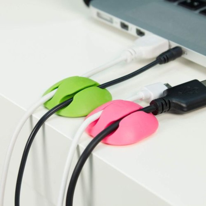 MLINE Cable Candy, Kabelhalter und Kabelführung, Mixed Beans grün/pink, CC023