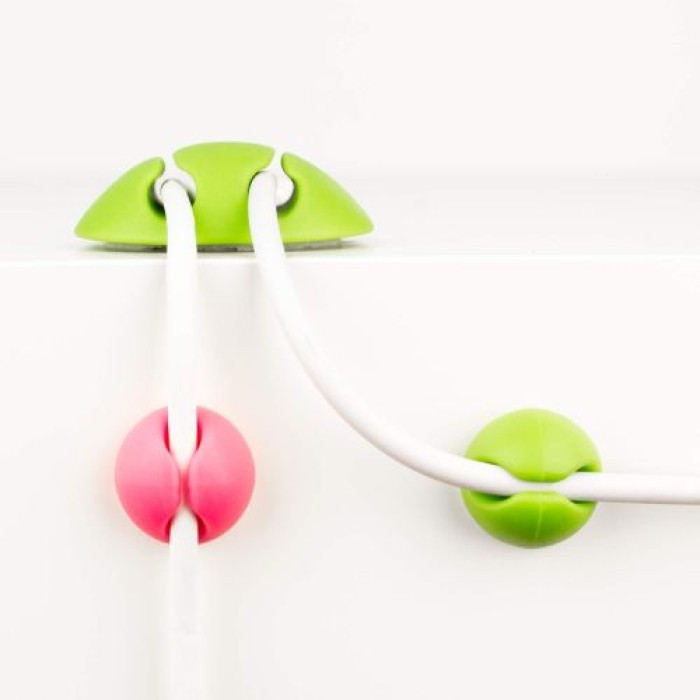 MLINE Cable Candy, Kabelhalter und Kabelführung, Mixed Beans grün/pink, CC023