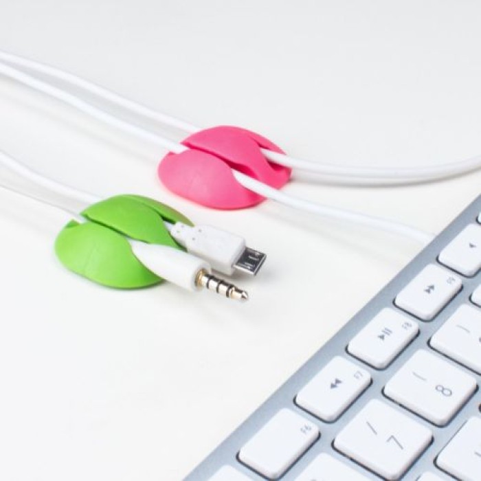 MLINE Cable Candy, Kabelhalter und Kabelführung, Mixed Beans grün/pink, CC023