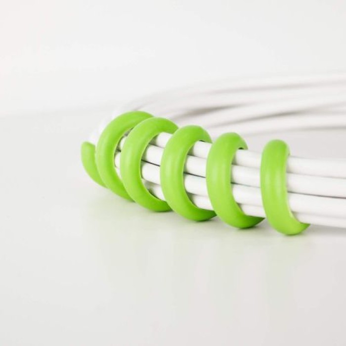 MLINE Cable Candy, Kabelhalter und Ordner, 2 Stk. Schlange grün, CC010