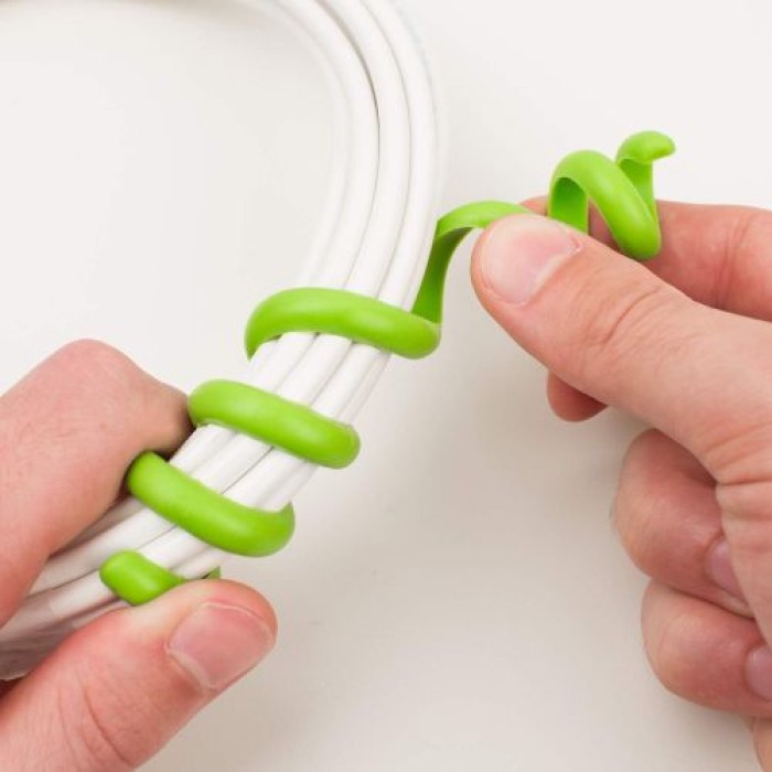 MLINE Cable Candy, Kabelhalter und Ordner, 2 Stk. Schlange grün, CC010