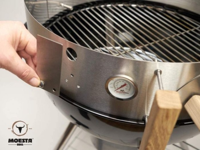 Moesta-BBQ 10231 - Smoke It Verschluss Set für Smokin PizzaRing/Gourmetring – Kugelgrill-Smoker Erweiterung 10231
