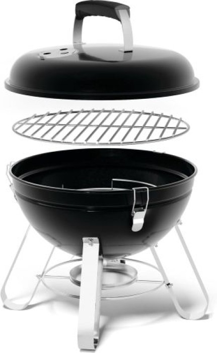 Napoleon NK14 Tragbarer Holzkohle-Kugelgrill, 37 cm, NK14K-LEG-3, schwarz, tragbar, 967,7 cm² Kochfläche, stabiles 4-Bein-Design NK14K-LEG-3