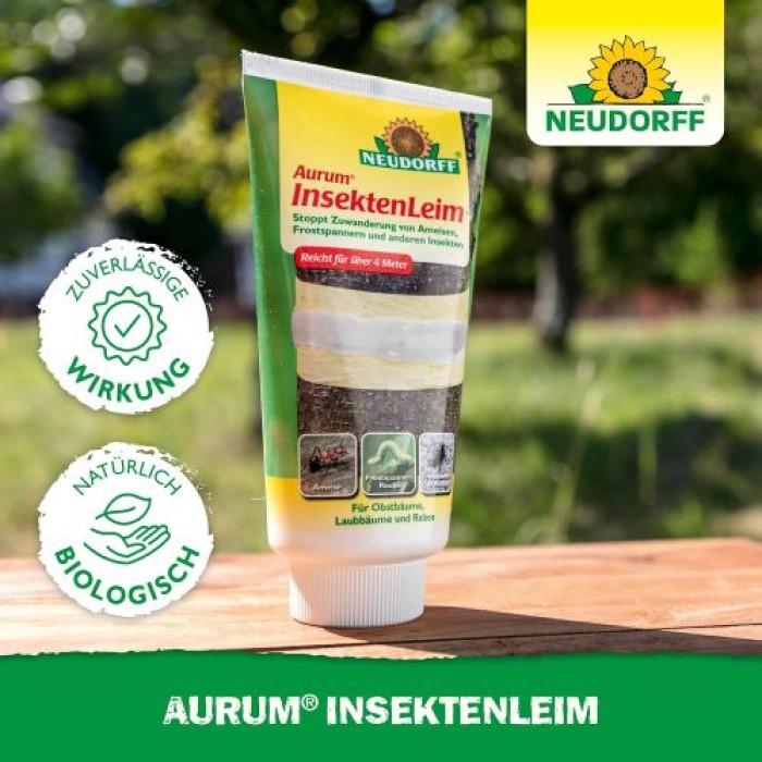 Neudorff Aurum InsektenLeim, schützt vor hochkriechenden Pflanzenschädlingen, 125 g, 3016