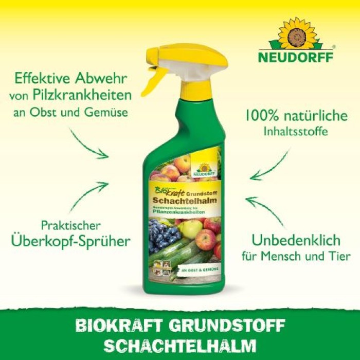 Neudorff BioKraft Grundstoff Schachtelhalm, gegen Pilzkrankheiten an Obst und Gemüse, 500 ml, 1995