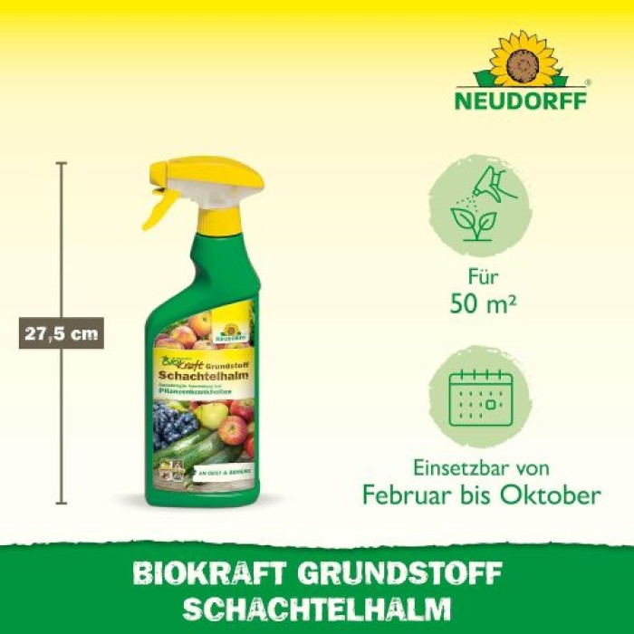 Neudorff BioKraft Grundstoff Schachtelhalm, gegen Pilzkrankheiten an Obst und Gemüse, 500 ml, 1995