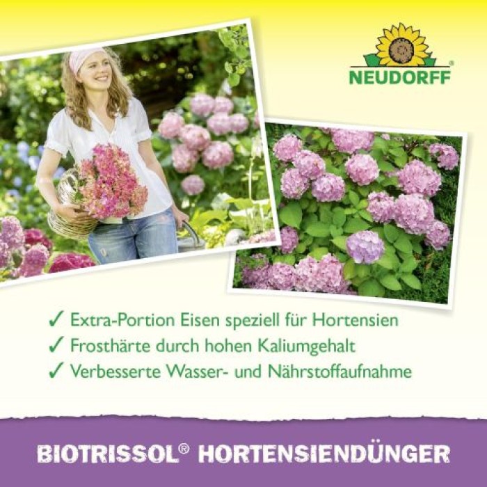 Neudorff BioTrissol HortensienDünger - Organischer Bio-Dünger mit Extra Eisen und hohem Kaliumgehalt, 1 Liter, 01404