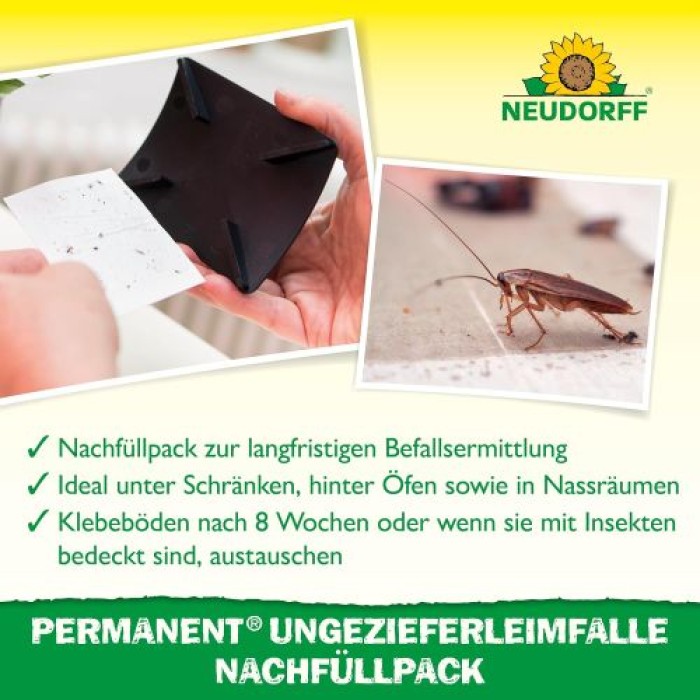 Neudorff Permanent UngezieferLeimFalle Nachfüllpack, 4 Stück, 01273