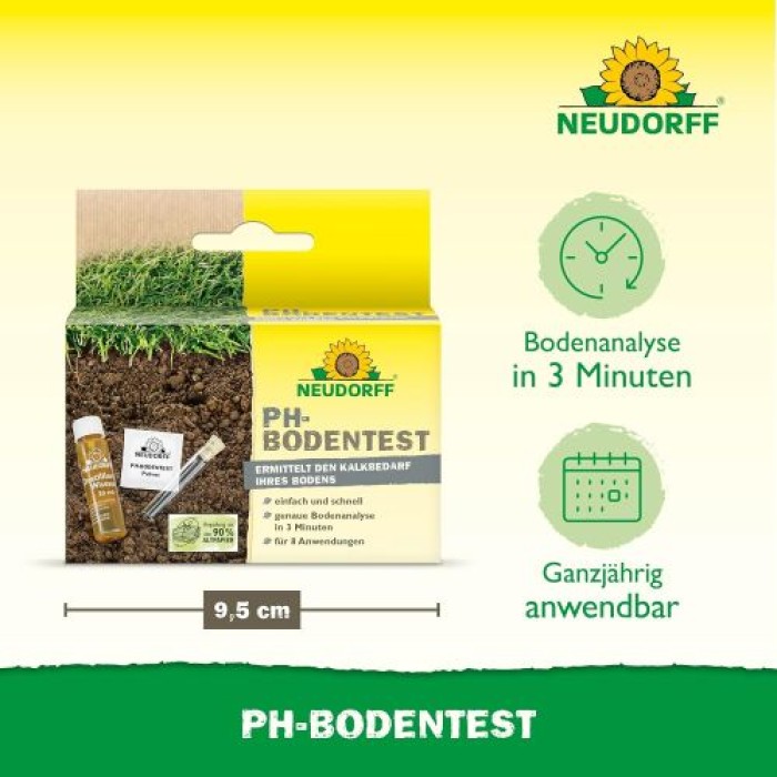 Neudorff pH-Bodentest – Zur einfachen und schnellen Ermittlung des pH-Wertes von Kulturböden und des Kalkbedarfs, 1 Set, 4005