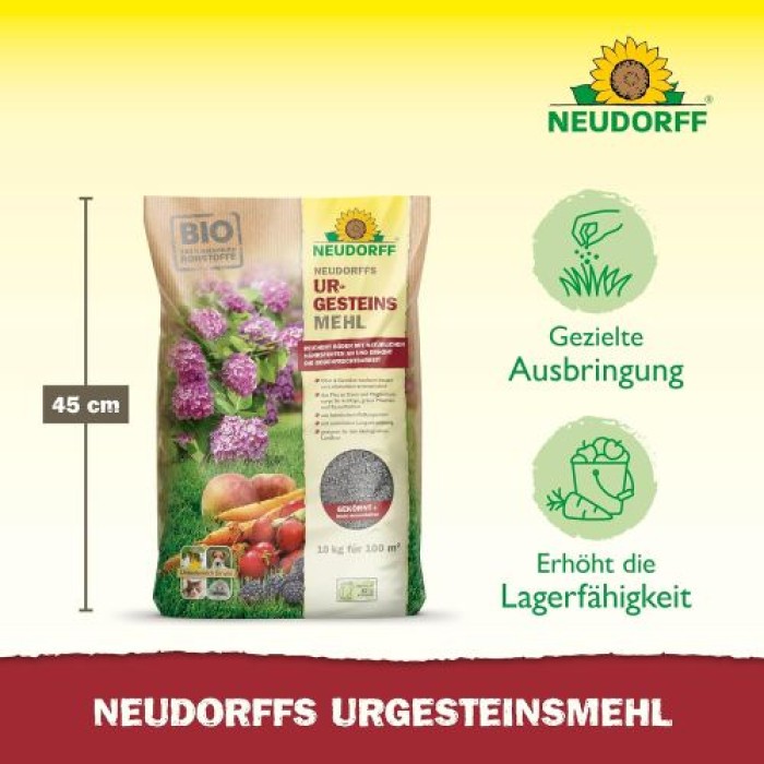 Neudorff UrgesteinsMehl - mit natürlicher Langzeitwirkung alle Bodenarten, 10 kg für 100 m², 50151