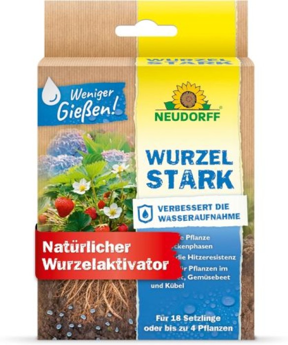 Neudorff Wurzelstark – Natürlicher Mykorrhiza Wurzelaktivator für schnelles Wurzelwachstum aller Pflanzen. Weniger Gießen, auch in Trockenperioden, 36 g 1398