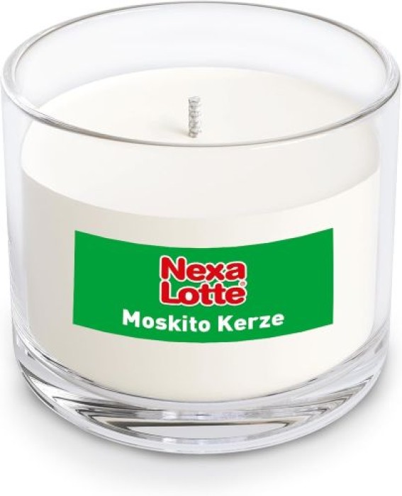 Nexa Lotte Moskito-Kerze für Innenräume, wirksam gegen Stechmücken, 20 Stunden Brenndauer, mit Geraniol, 1 Stück, 39030