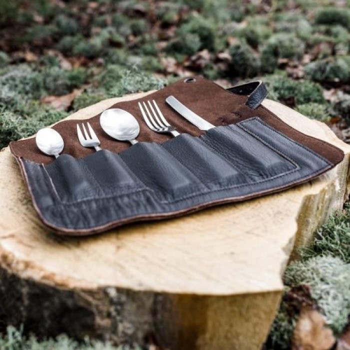 Petromax Bestecktasche aus Leder, für Petromax Camping Besteck, ta-cutlery1