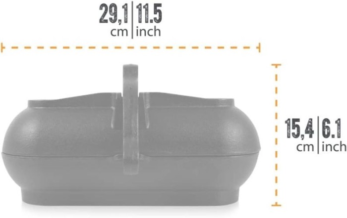 Petromax Gusseiserner Kartoffelbräter 30 cm, ideal für Grill und Camping, Fassungsvermögen 2,8 L, pto30