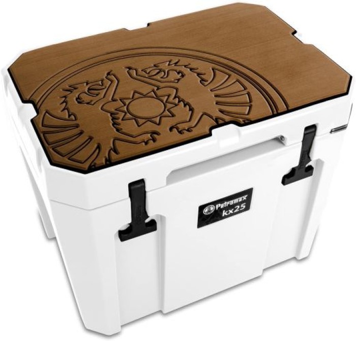 Petromax Haftauflage für Kühlbox 25 Liter, Drachenemblem, braun, kx25-padw-d
