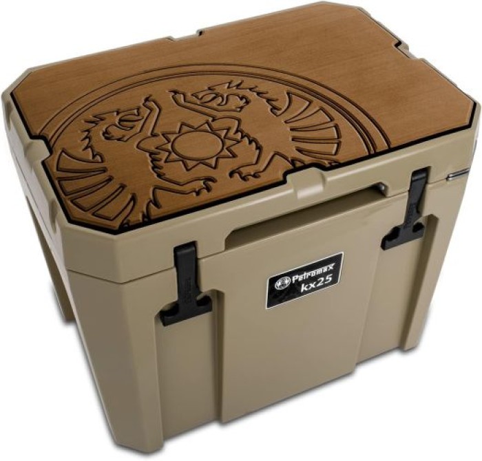 Petromax Haftauflage für Kühlbox 25 Liter, Drachenemblem, braun, kx25-padw-d