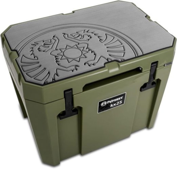 Petromax Haftauflage für Kühlbox 25 Liter, Drachenemblem, grau, kx25-padg-d