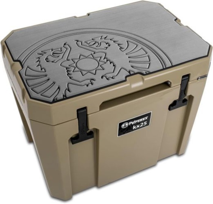 Petromax Haftauflage für Kühlbox 25 Liter, Drachenemblem, grau, kx25-padg-d