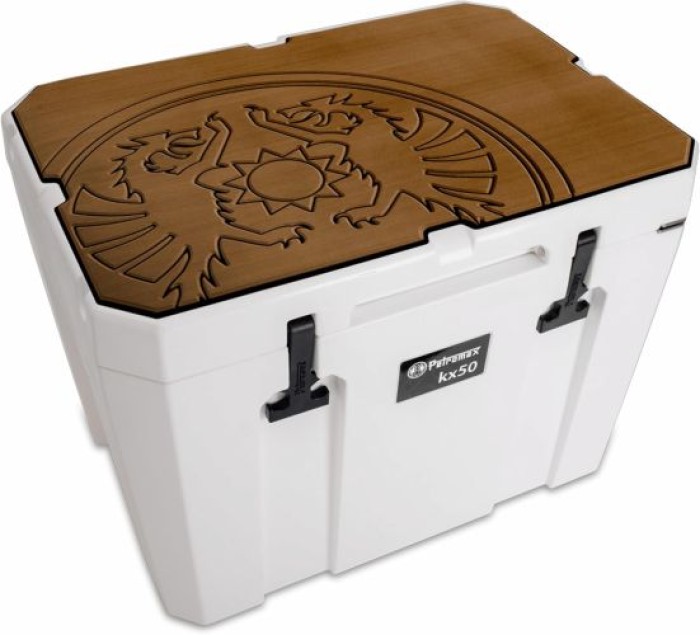 Petromax Haftauflage für Kühlbox 50 liter, Drachenemblem, braun, kx50-padw-d