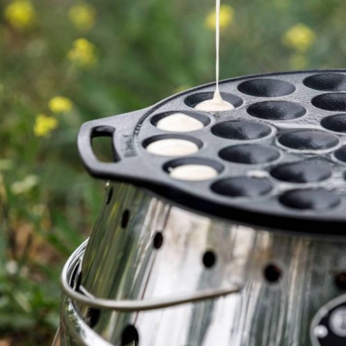 Petromax Poffertjespfanne, für Niederländische Poffertjes, Ideal für Camping, Outdoor und Lagerfeuer, poff30