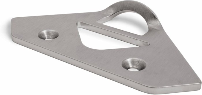 Petromax Schlossplatte mit Flaschenöffner für Kühlbox aus Edelstahl, Outdoor Bieröffner kx-lock-o