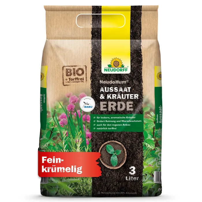 Neudorff NeudoHum AussaatErde und KräuterErde 3L, 00975