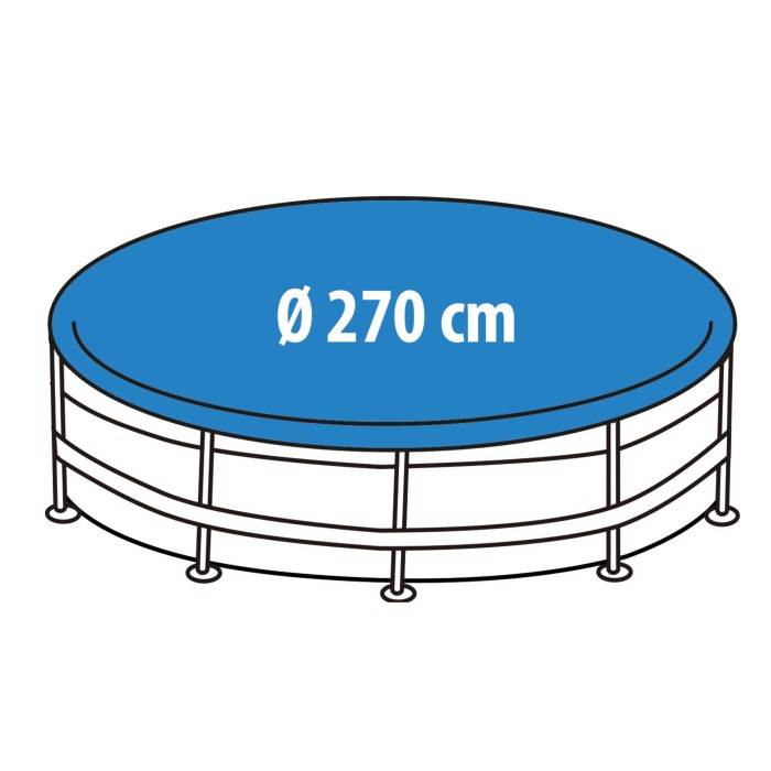 Happy People Poolabdeckung, geeignet für Ø 270 cm, blau, 79242