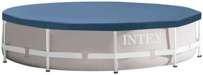 Intex 28031 Round Pool Cover - Poolabdeckplane - Ø 366 cm - Für Metal und Prism Frame Pool, Dunkelblau Dunkelblau 366 cm Single 1327200