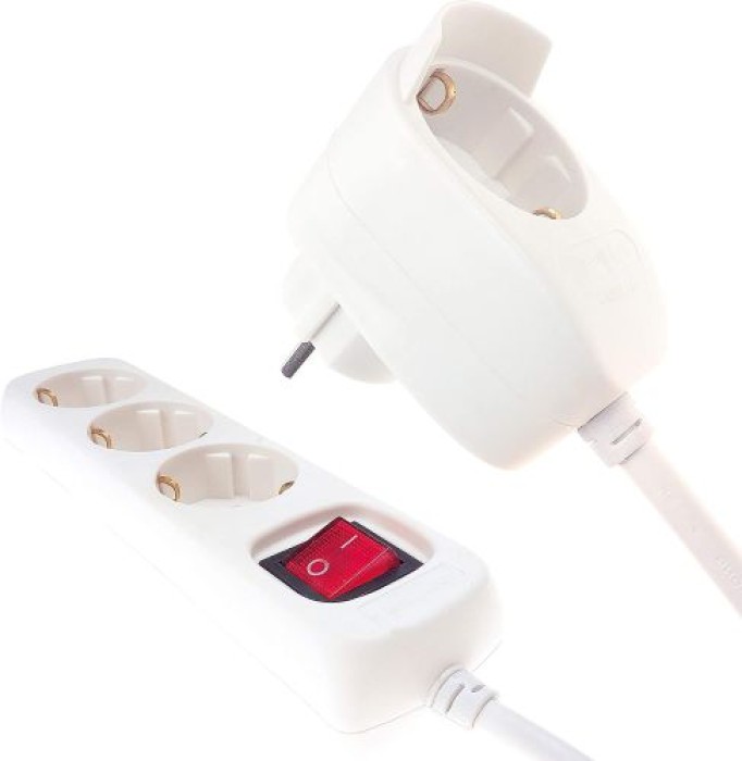 REV 0012392114 PowerSplit, Steckdosenleiste 2m, 4fach (3+1), 3500W, 3+1 fach 2 m Weiß 0012392114