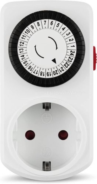 REV Zeitschaltuhr, mechanisch, 48 Zeiten/Tag, 30Min. 3680W, weiß 0025010109