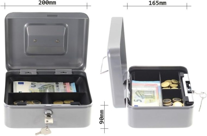 Rottner Geldkassette HomeStar Cash 2, Silber, T06108