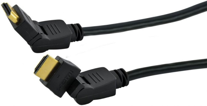 Schwaiger HDMI Kabel 2 m, 2x360 Grad Schwenkstecker HDMS360533