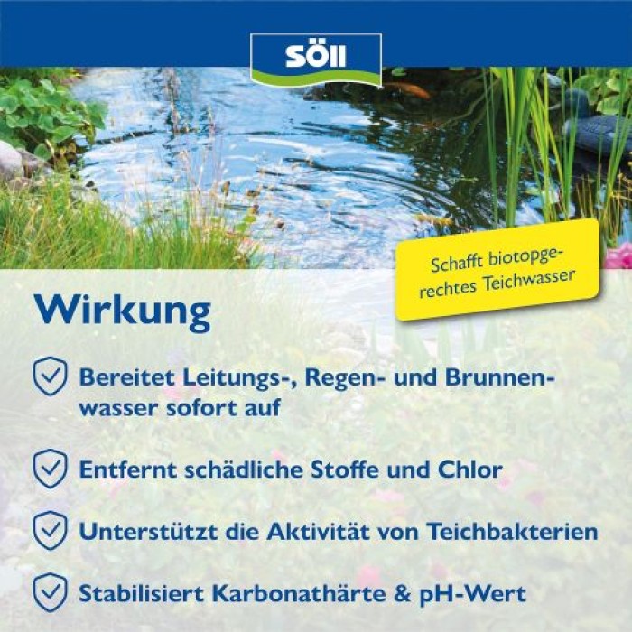 Söll TeichStarter Universal-Wasseraufbereiter - wasserstabilisierendes Teichpflegemittel, 250 g, 81796