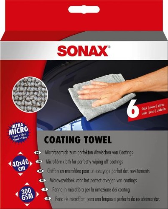 Sonax Coating Tücher (6er Pack), 40x40 cm, 04511000