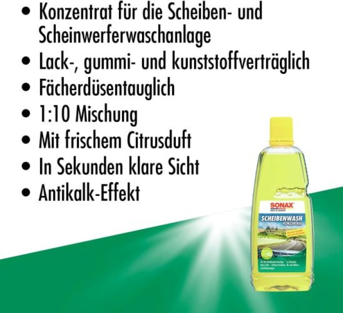 SONAX ScheibenWash Konzentrat Citrus, 1 Liter, 02603000