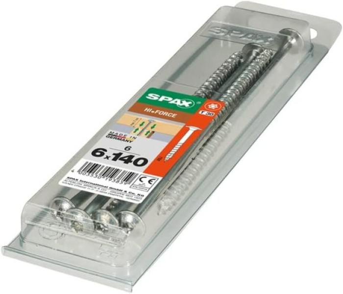 Spax Holzbauschraube WIROX, 6x140 mm, 6 Stück, 4251010601402