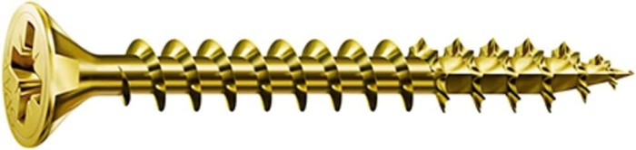 SPAX Universalschraube, 4 x 20 mm, 300 Stück, Vollgewinde, Senkkopf, Kreuzschlitz Z2, 4CUT, YELLOX, 4081020400207
