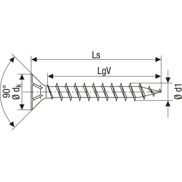 SPAX Universalschraube YELLOX, 4x45 mm, 100 Stück, 4081020400457