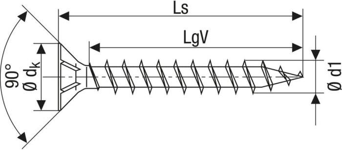 SPAX Universalschraube YELLOX, 4x70 mm, 50 Stück, 4081020400707