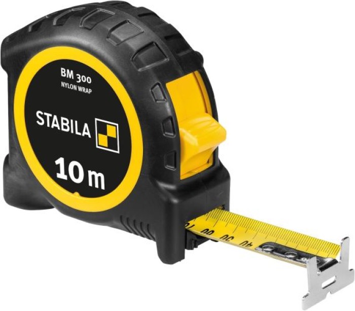 STABILA Taschenbandmaß 10 m, BM 300, mit metrische Skala, 19843