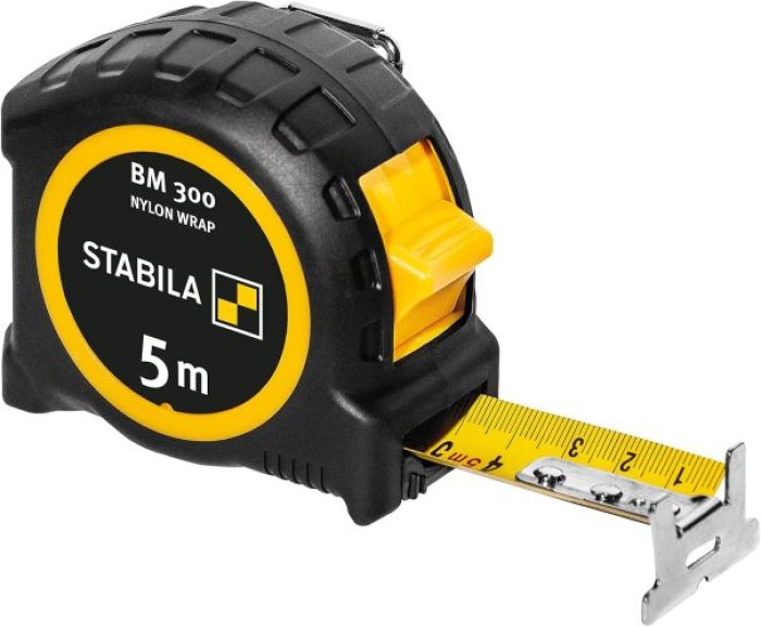 STABILA Taschenbandmaß 5 m, BM 300, metrische Skala, 19577