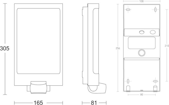 Steinel Außenleuchte L 240 S Anthrazit, 9,3 W LED Wandlampe, warm-weiß, 180° Bewegungsmelder, 10 m Reichweite, Kunststoff, 056506