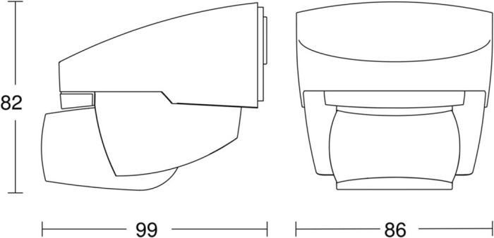 Steinel Bewegungsmelder IS 140-2 schwarz, 140° Bewegungsensor, 14 m Reichweite, Schwarz, 6088
