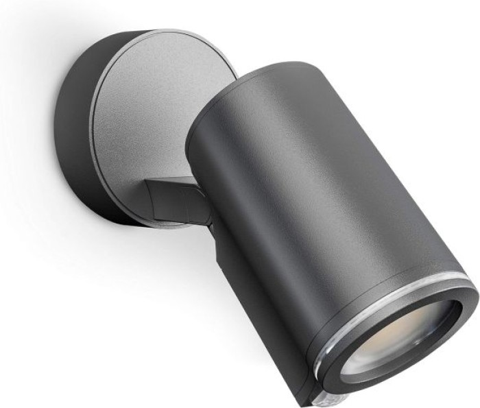 Steinel LED Strahler Spot ONE S anthrazit, 90° Bewegungsmelder, inkl. LED GU10-Leuchtmittel, per Kabel vernetzbar, 58616