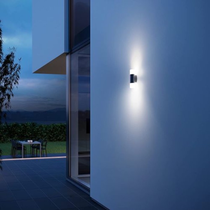 Steinel Wandleuchte L 910 S Anthrazit, Up-/Downlight ohne Sensor, 9.8 W LED Außenleuchte, Aluminium, 078720