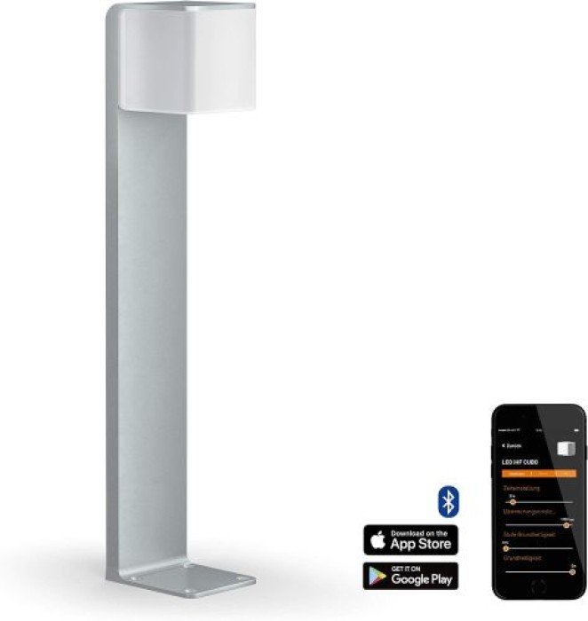 Steinel Wegeleuchte GL 80 SC silber, 160° Bewegungsmelder, per App bedienbar, 055486